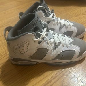 Gray And White Gently Worn Jordans